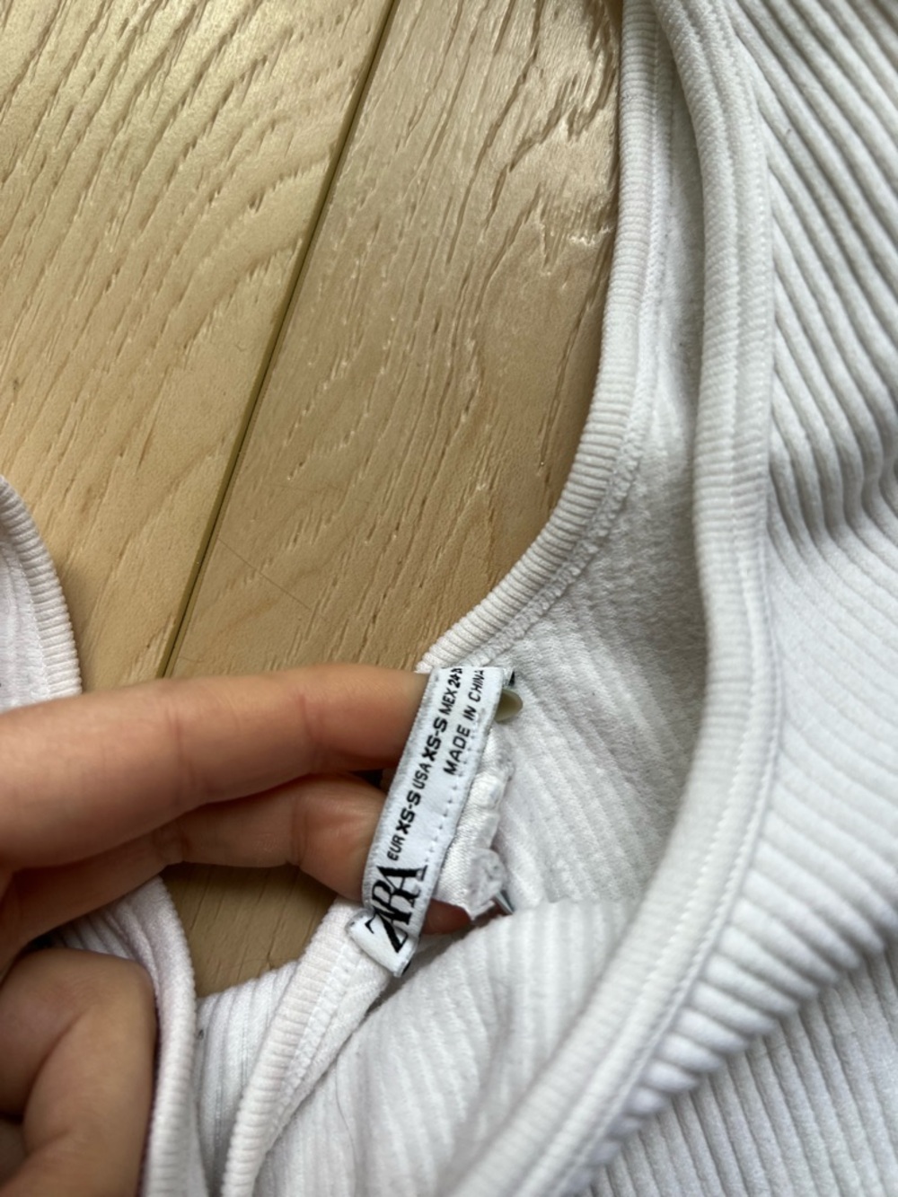 White Ribbed One-Piece Bodysuit - Picture 2 of 2